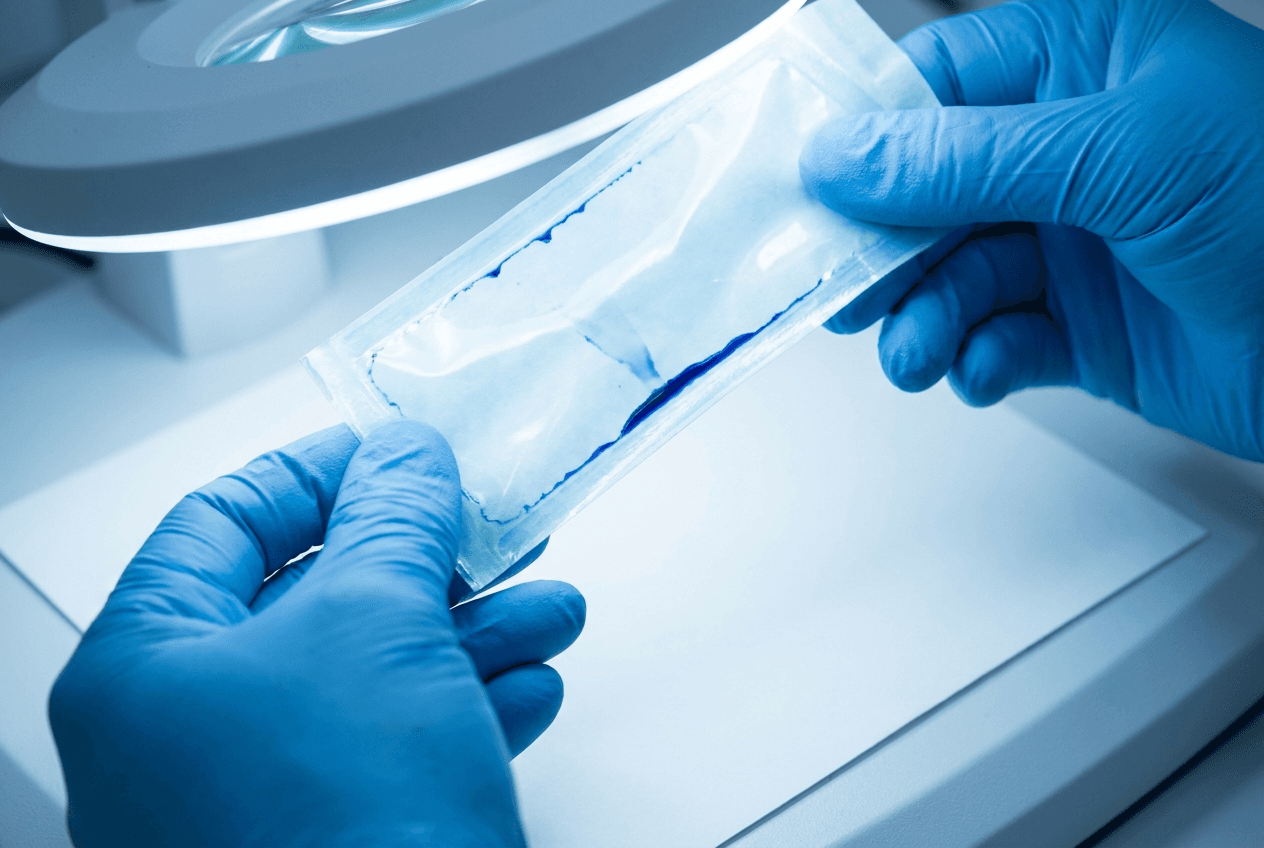 ASTM F1929 sterile barrier dye penetration testing